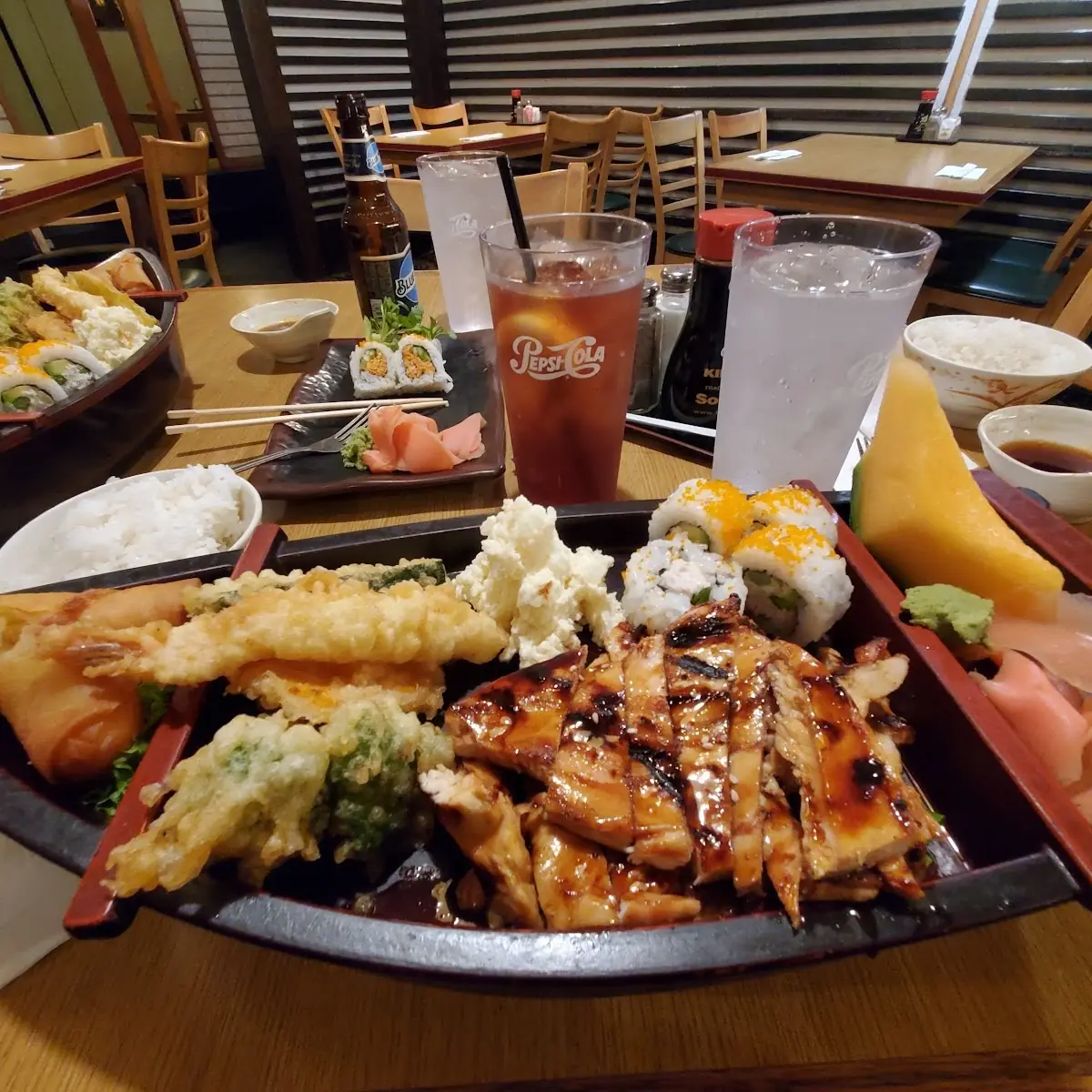 Shrimp Vegetable Tempura and Sashimi