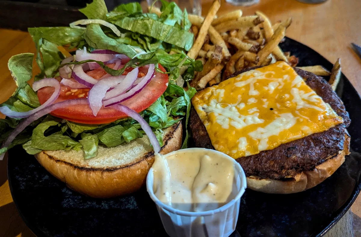 Black Bean Burger, Fiddleheads Bar and Grill