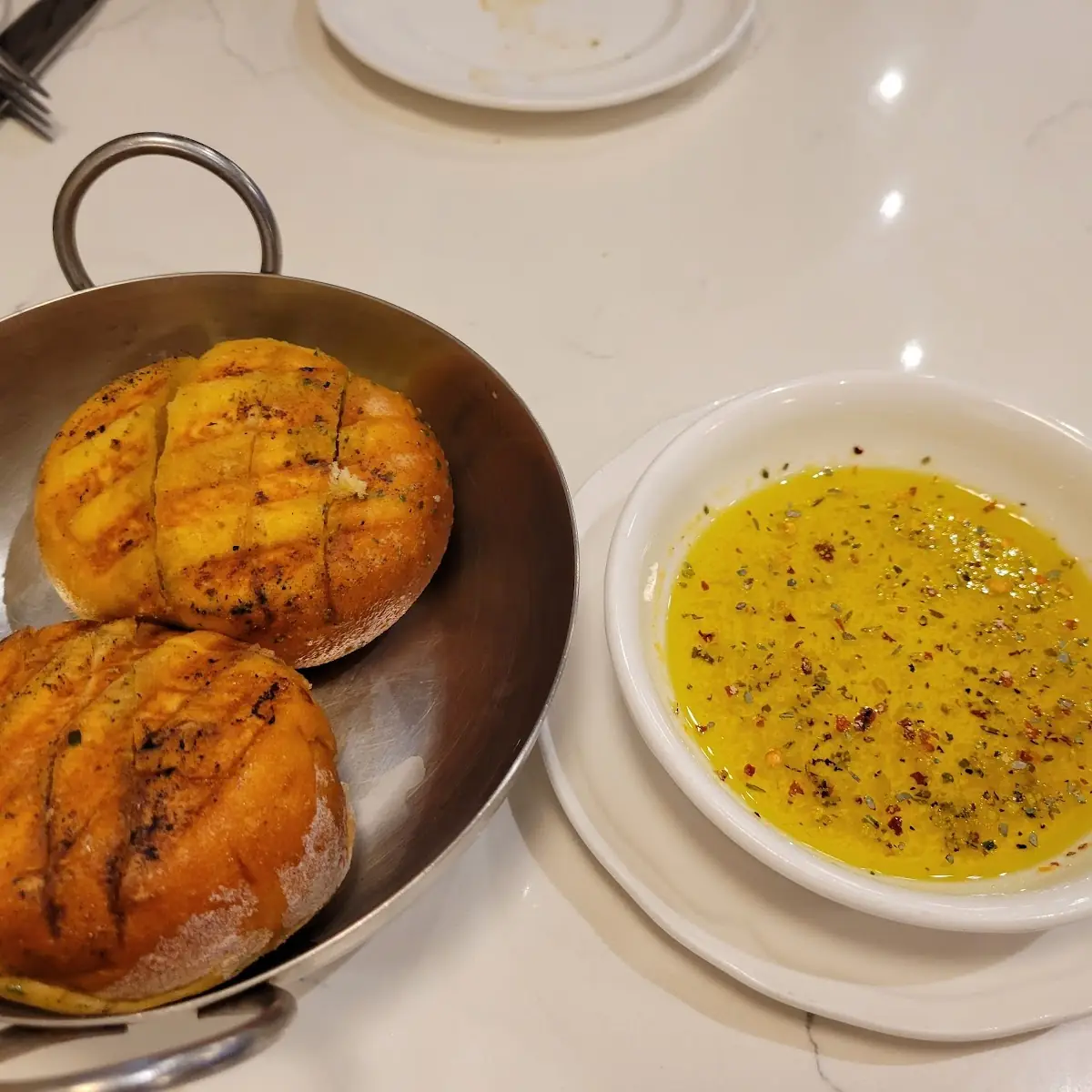 Complimentary Bread with Garlic Oil