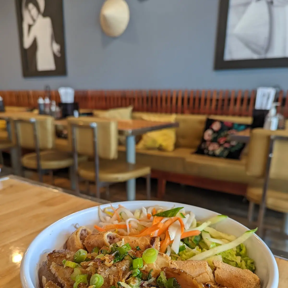 Pork and Egg Roll Vermicelli Noodle Bowl