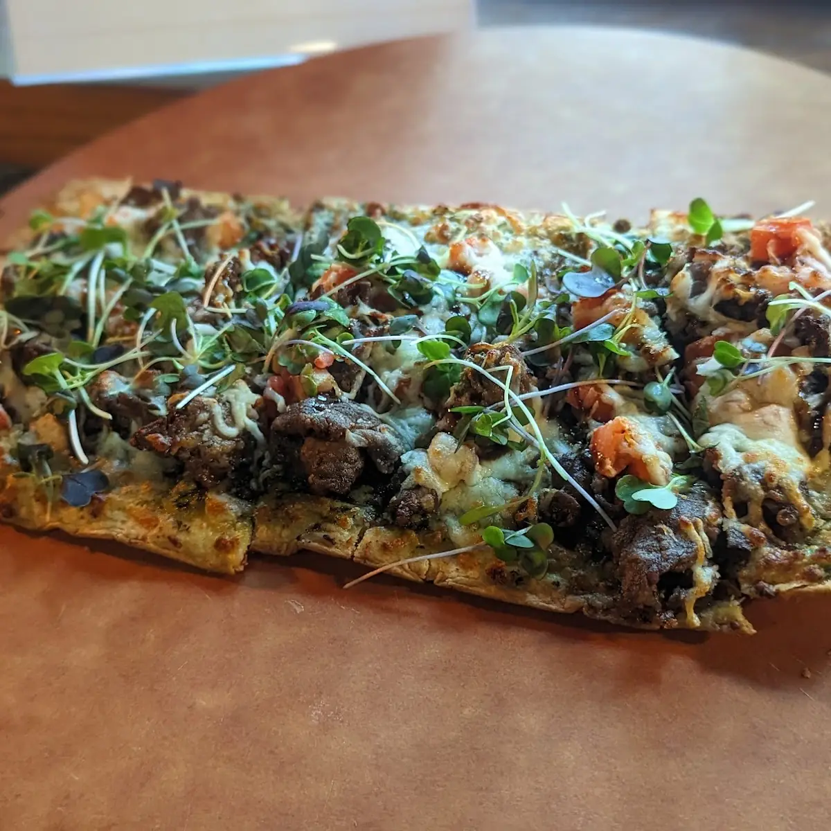 Ribeye Pesto Flatbread Pizza
