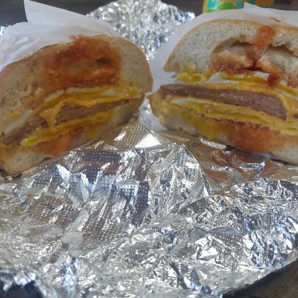 Pork Roll Egg & Cheese on a Roll
