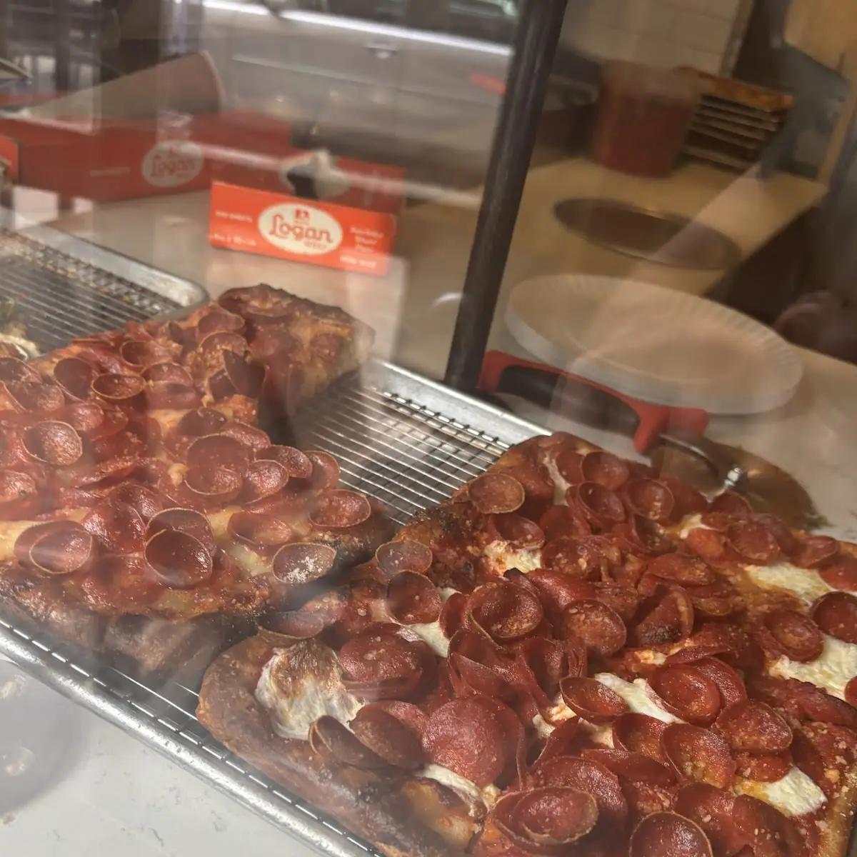 Square Cut Pepperoni Pizza Slices