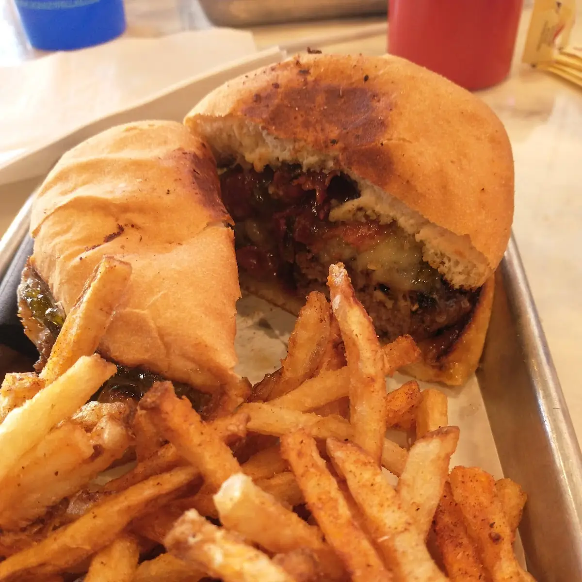 Miss Lou Burger with Fries