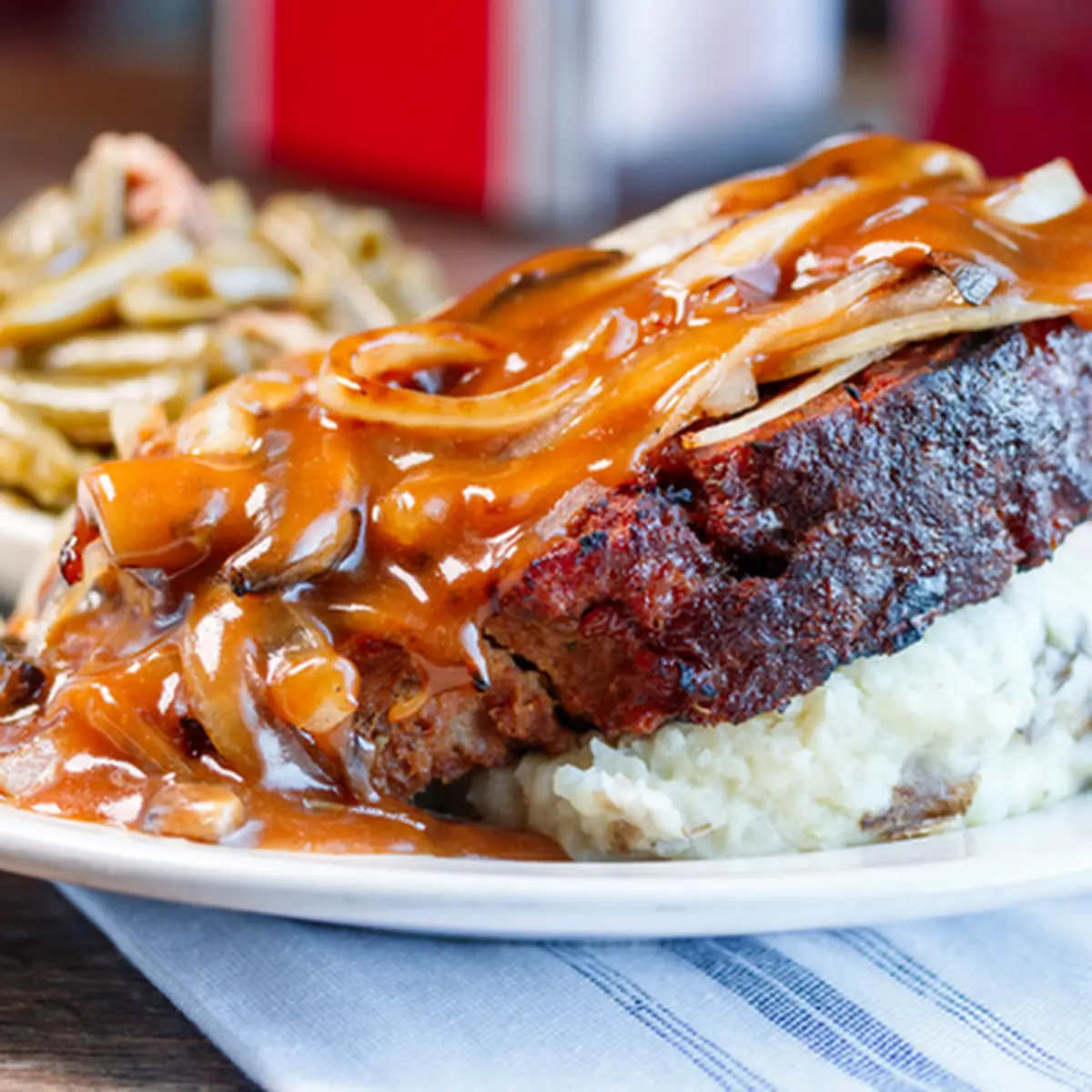 Smoked Brisket Crusted Hamburger Steak