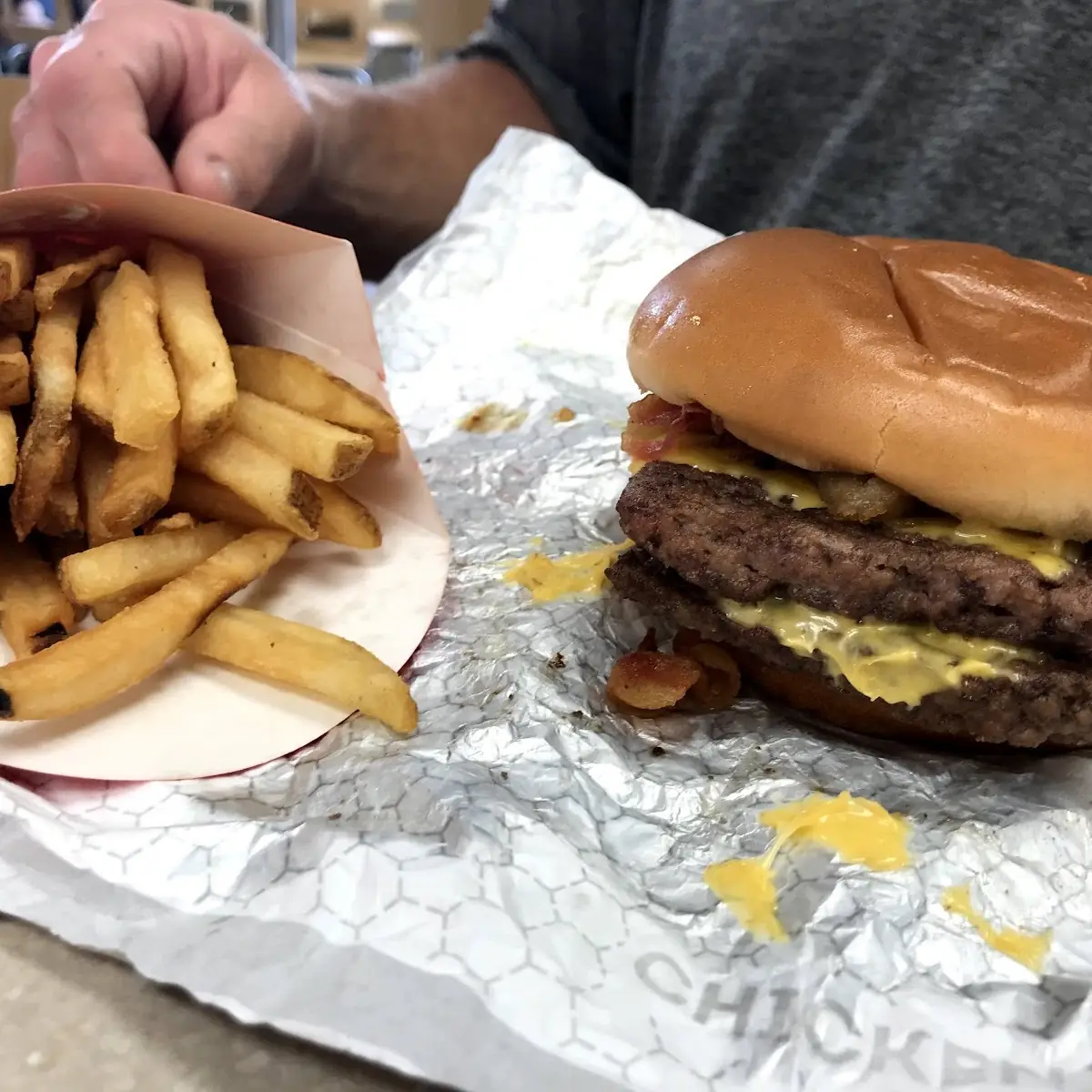 Double Bourbon Bacon Cheeseburger