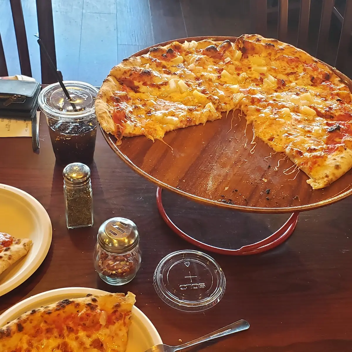 Wood Fired Pizza with Ham and Pineapple