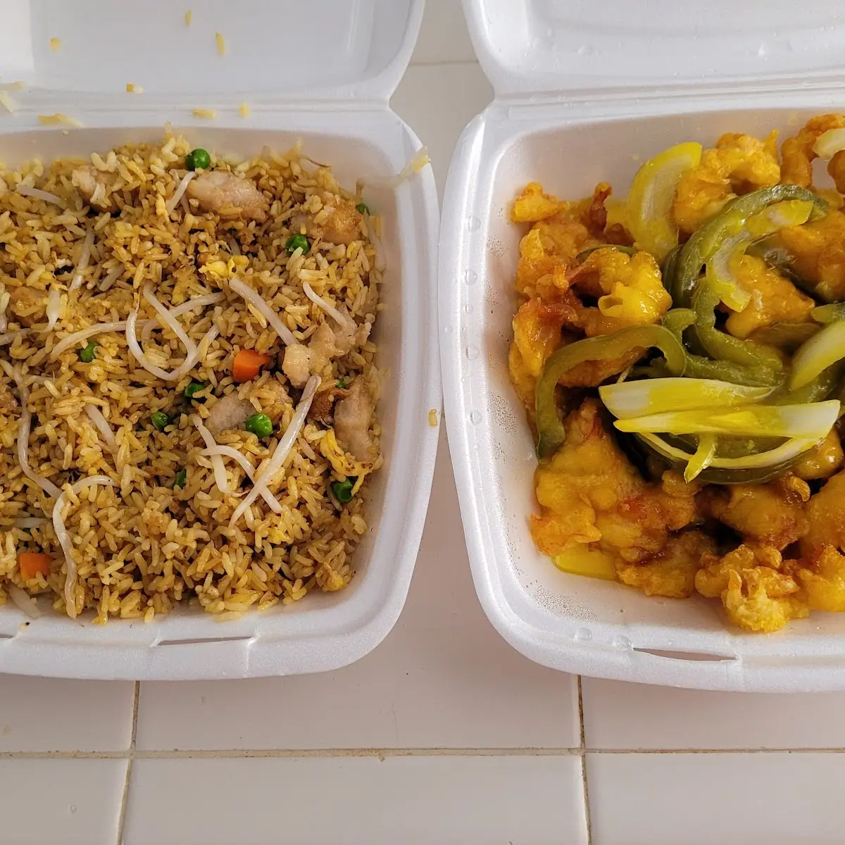 Chicken Fried Rice and Lemon Chicken