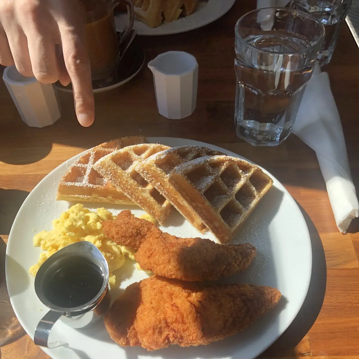 Chicken & Waffles and Avocado Toast