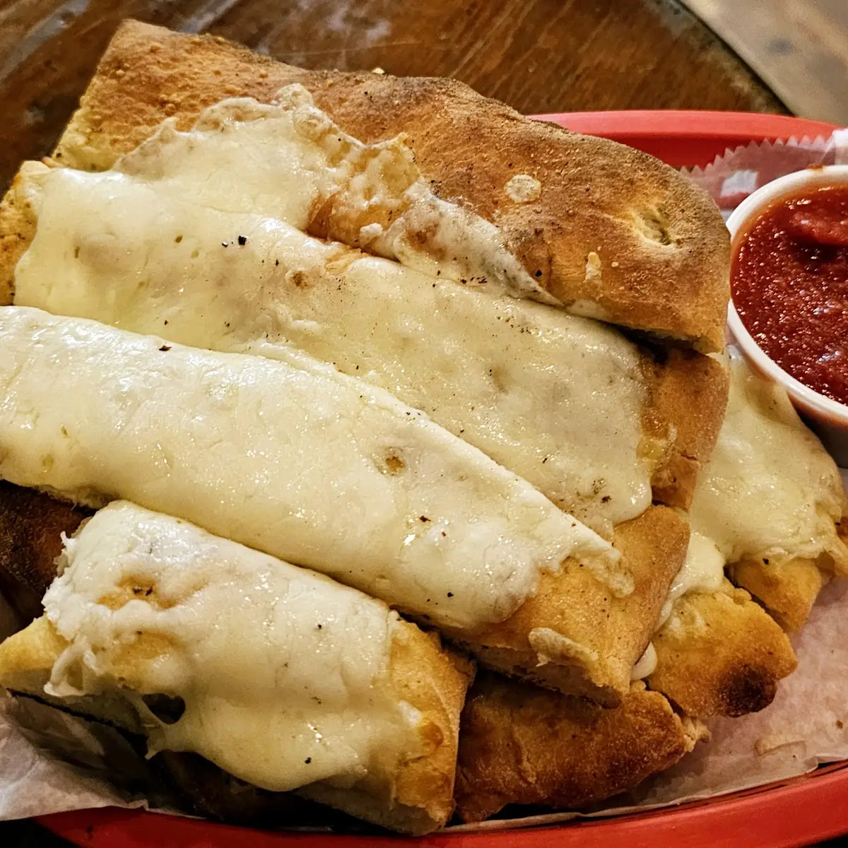 With Melted Mozzarella Cheese