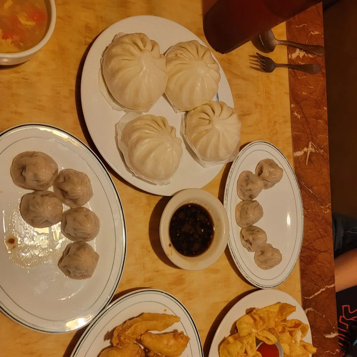 Crab Rangoon BBQ Pork Steamed Dumplings Mini Pork Dumplings Deep Fried Shrimp