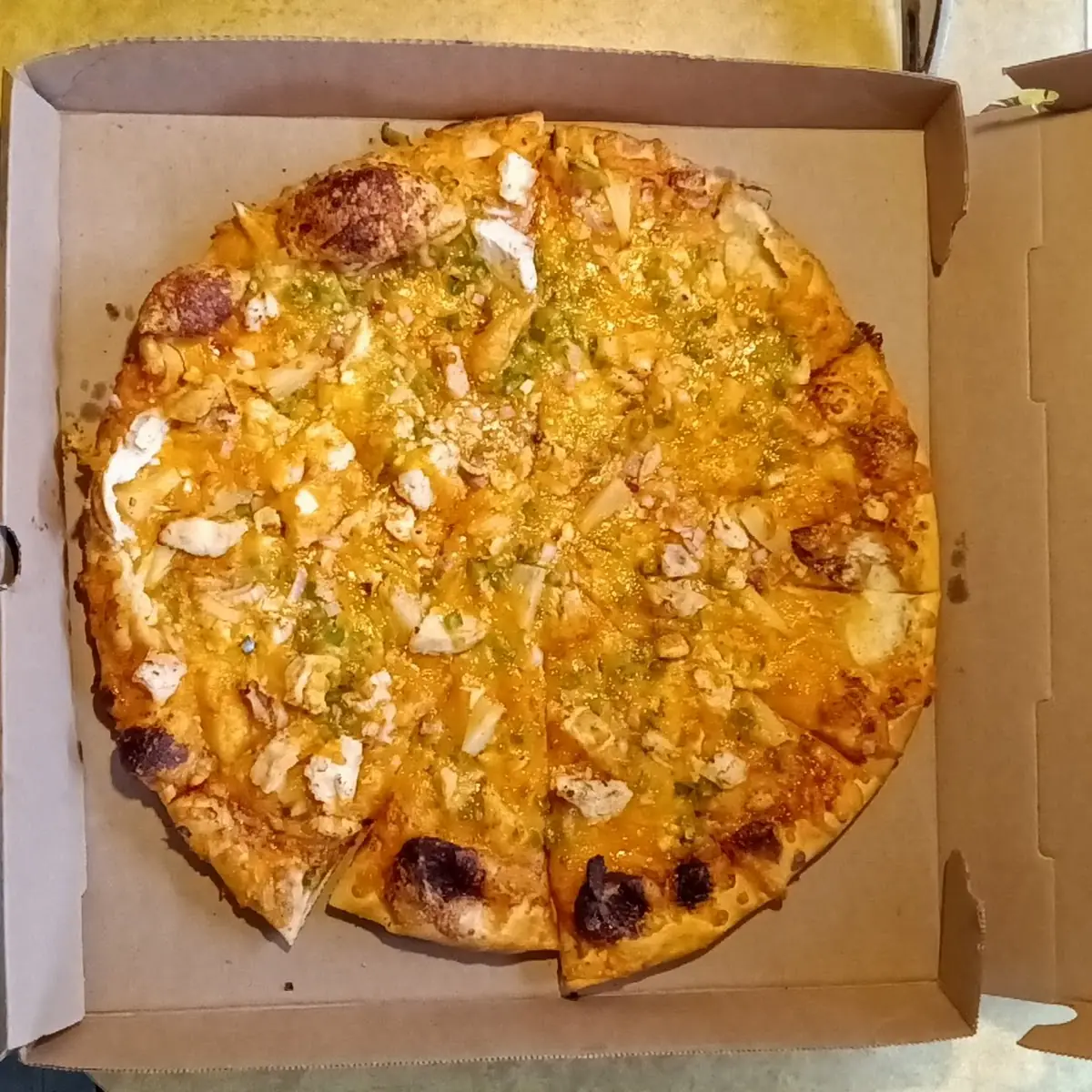 BBQ Chicken Pizza w Pineapple Added