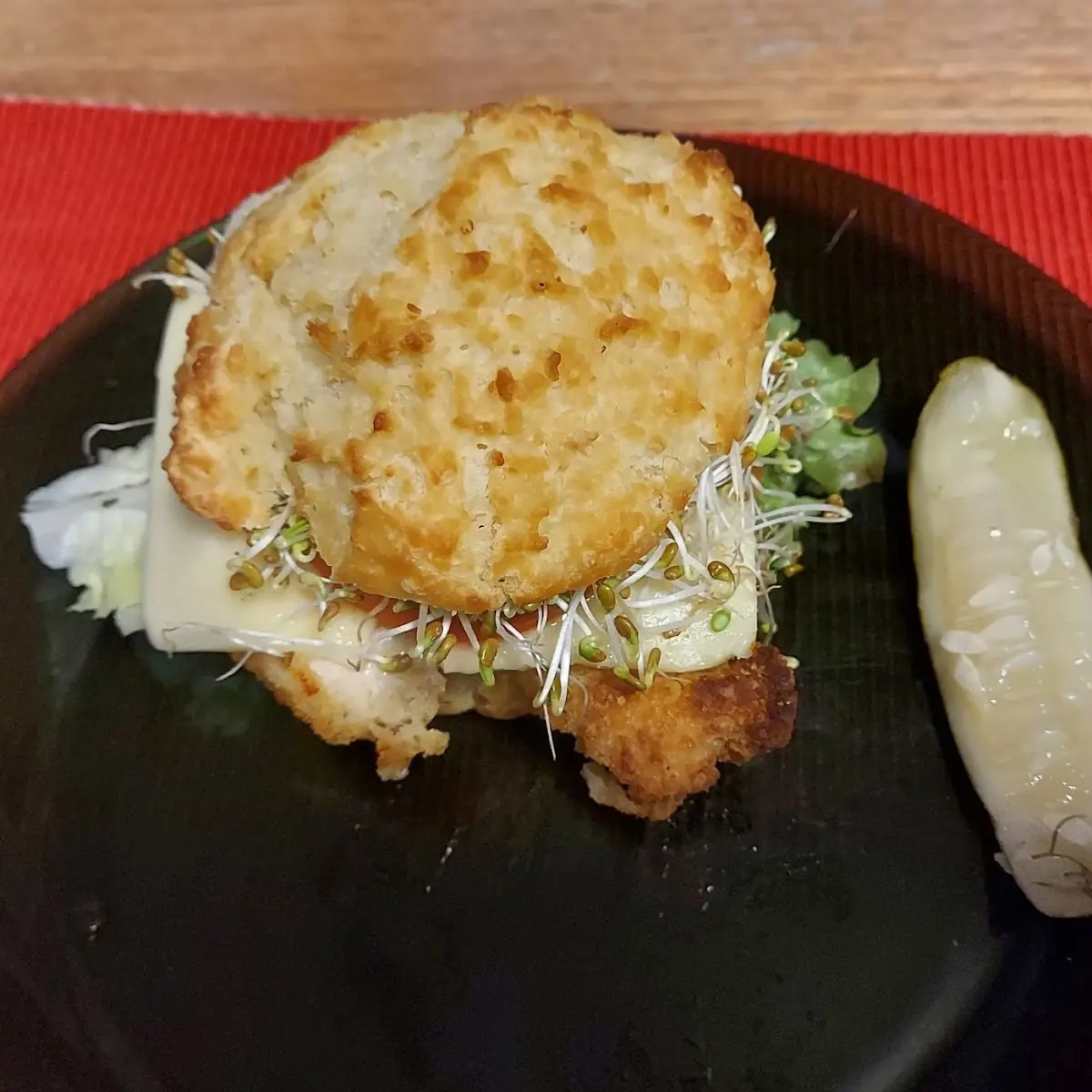 Breaded Chicken Biscuit Sandwich