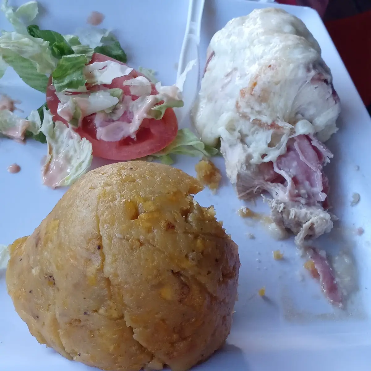 Stuffed Chicken with Mofongo