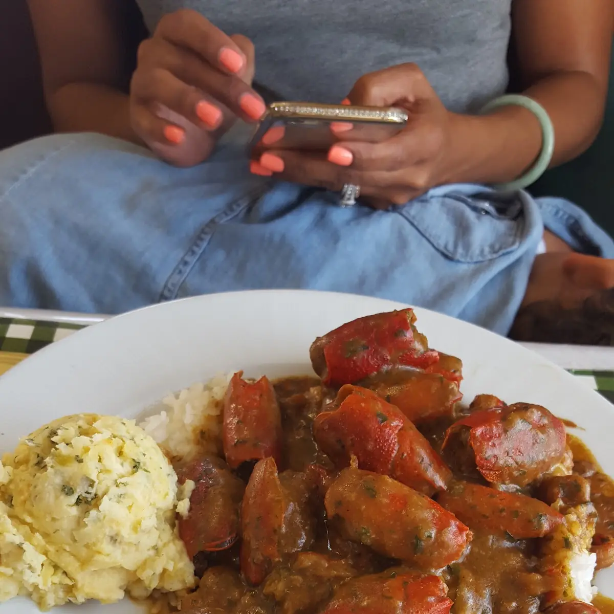 Shrimp Stew Peas & Potato Salad