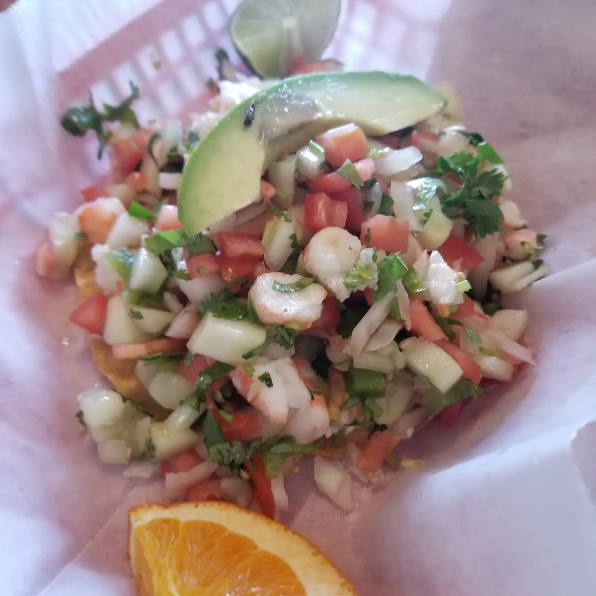 Shrimp Ceviche Tostada