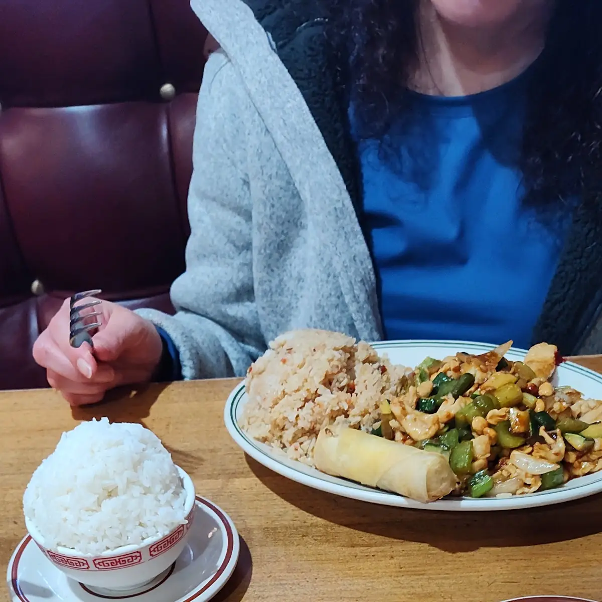 Almond Chicken & Steamed Rice