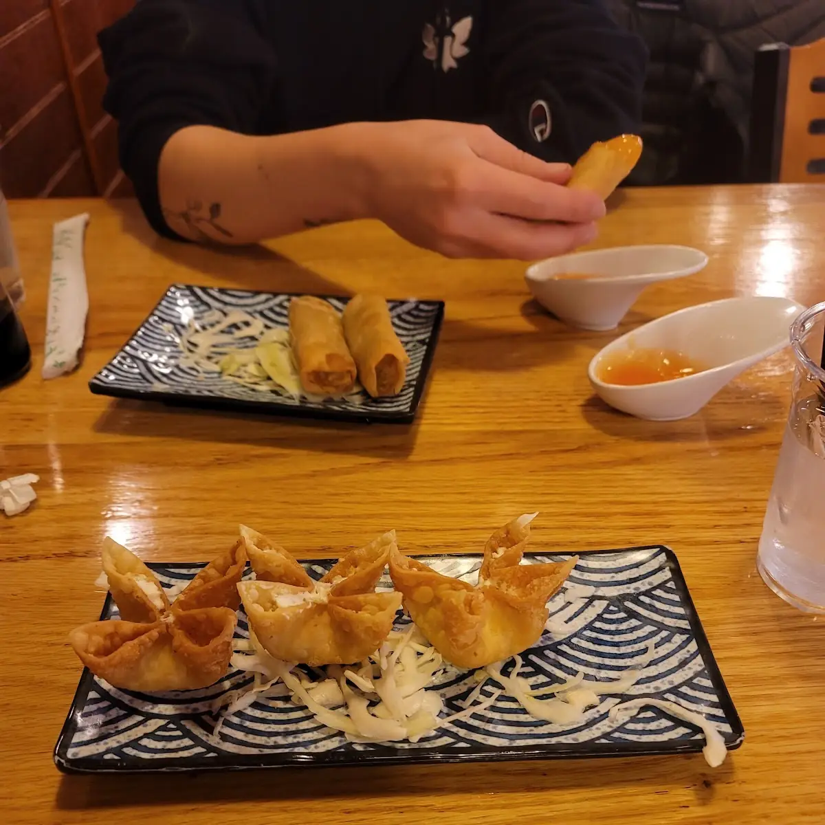 Cheese Wonton and Spring Rolls