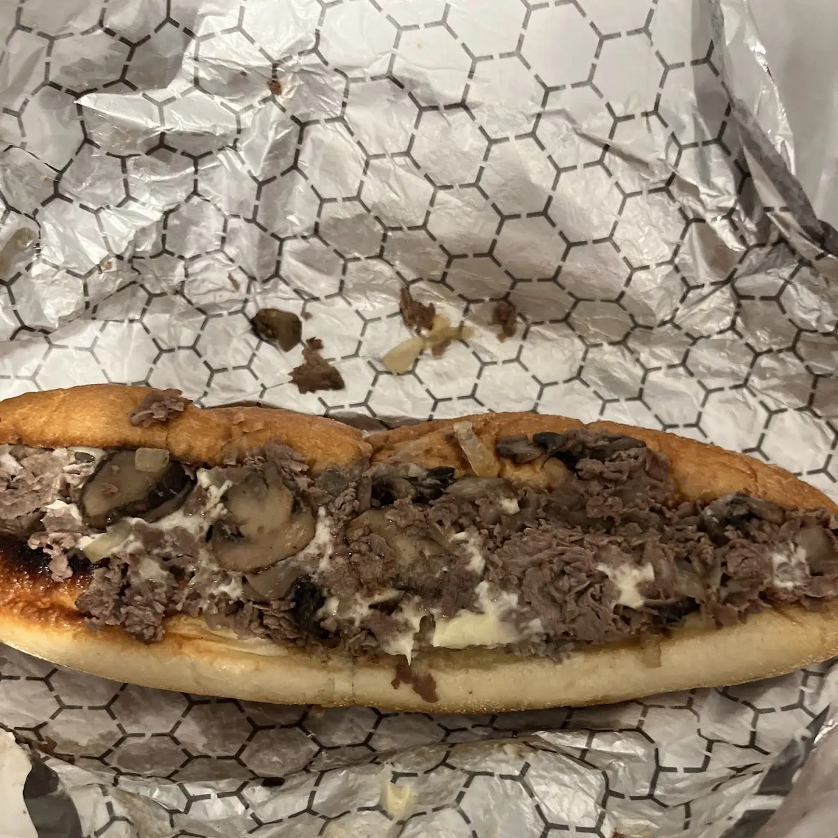 Garlic Bread Mushroom Cheesesteak