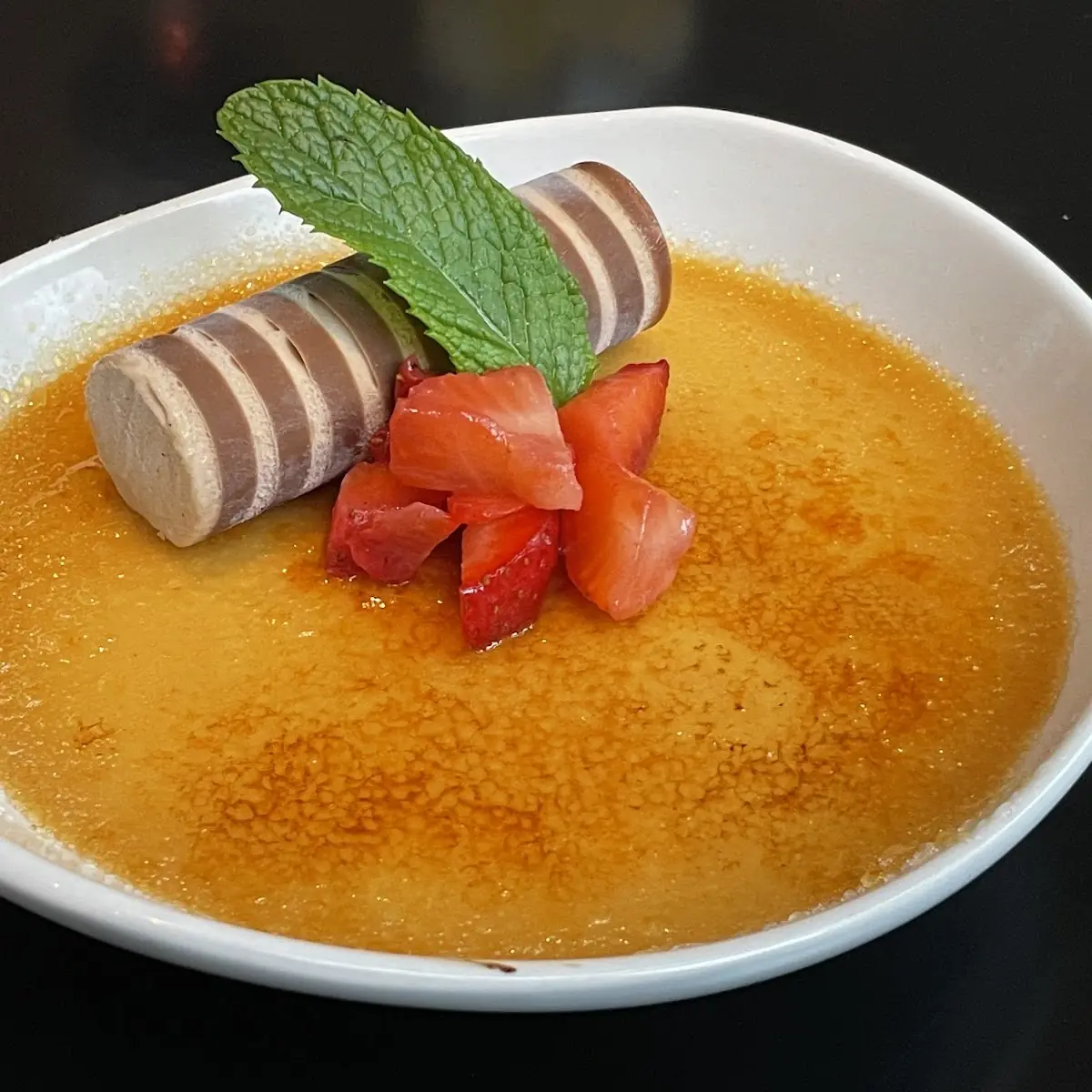 Saffron Vanilla Bean Creme Brulee