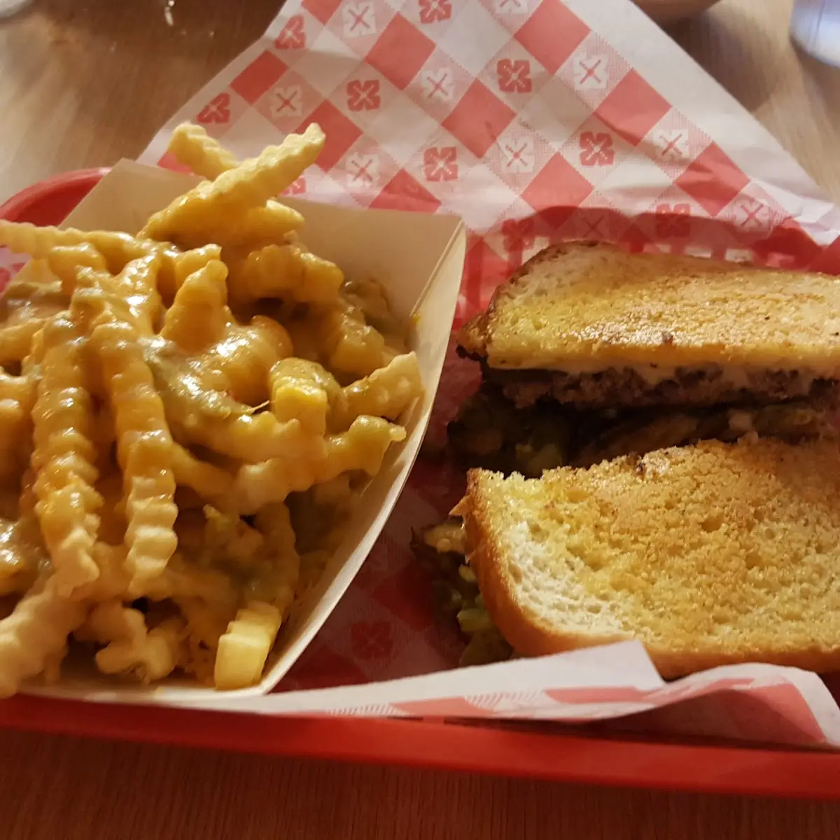 Railroader with Green Chile Cheese Fries