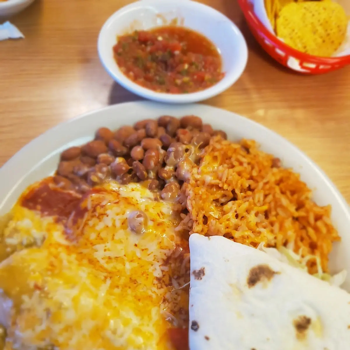 Taco with Beans & Rice