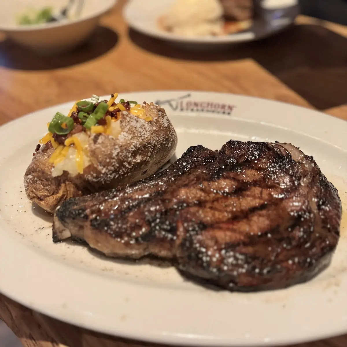 Outlaw Ribeye Steak and Mac and Cheese