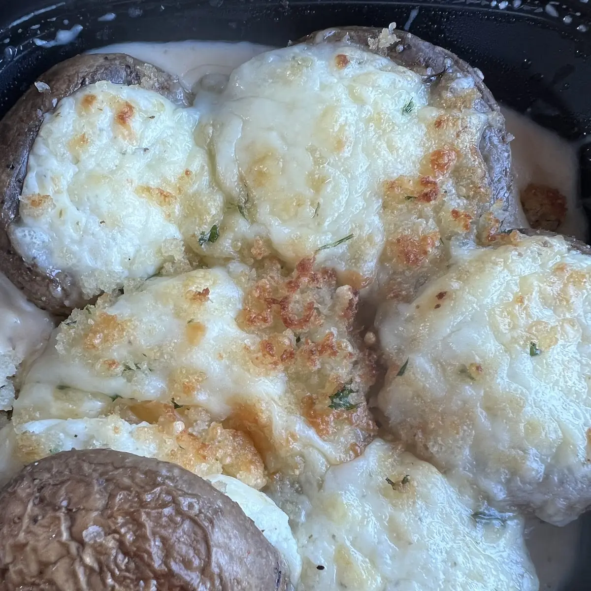 White Cheddar Stuffed Mushrooms
