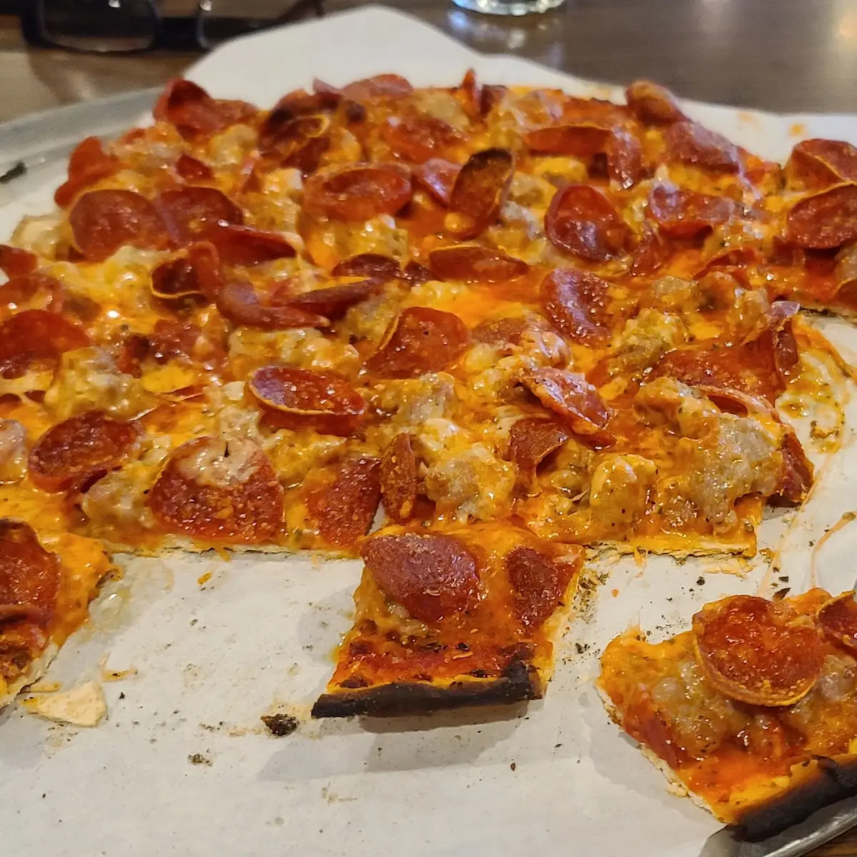 Sausage and Pepperoni Pizza