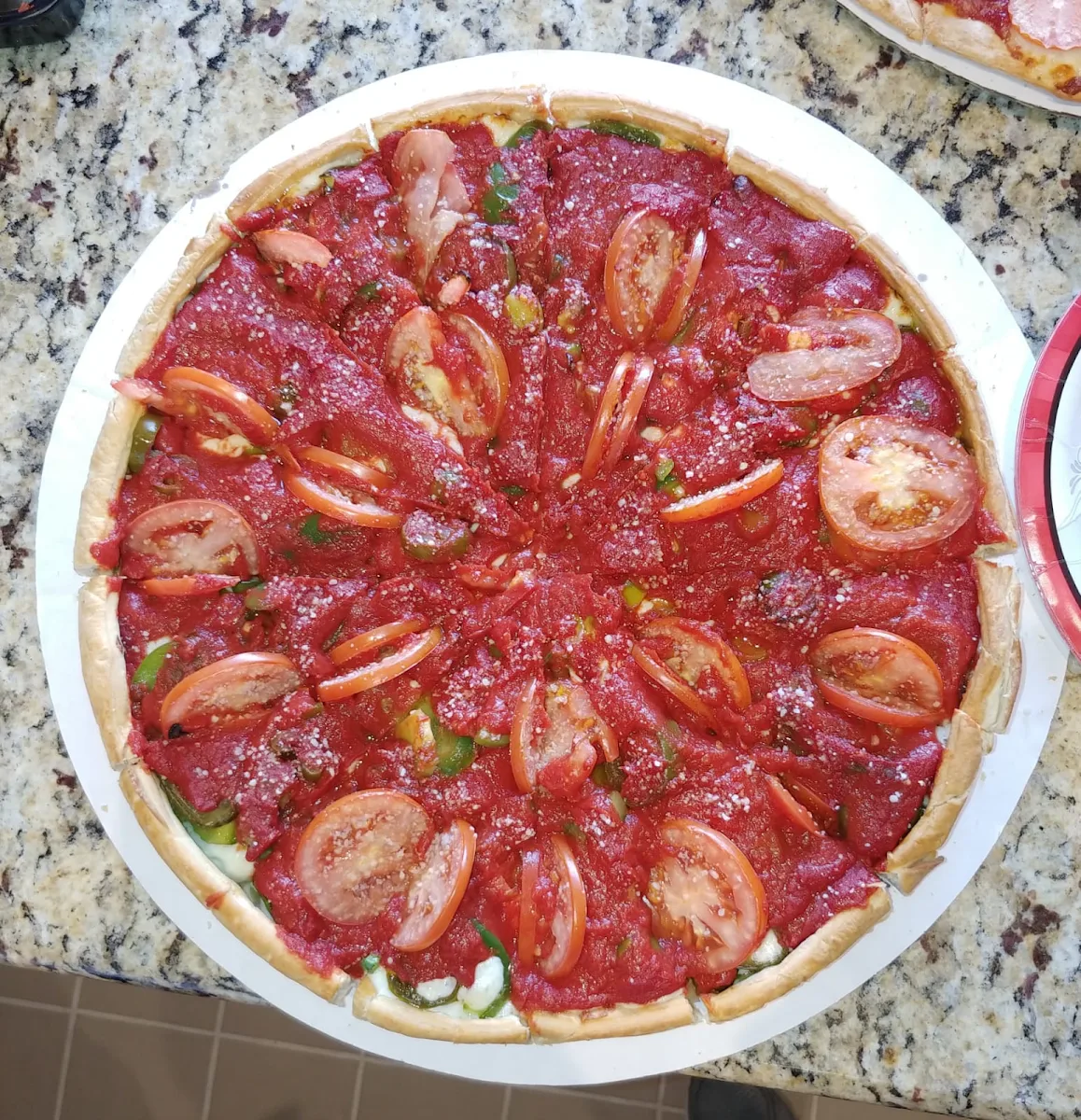 Deep Dish Pepperoni Pizza