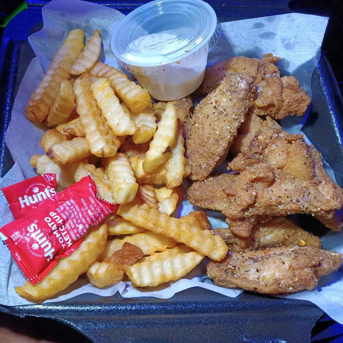 Lemon Pepper Wings and Fries