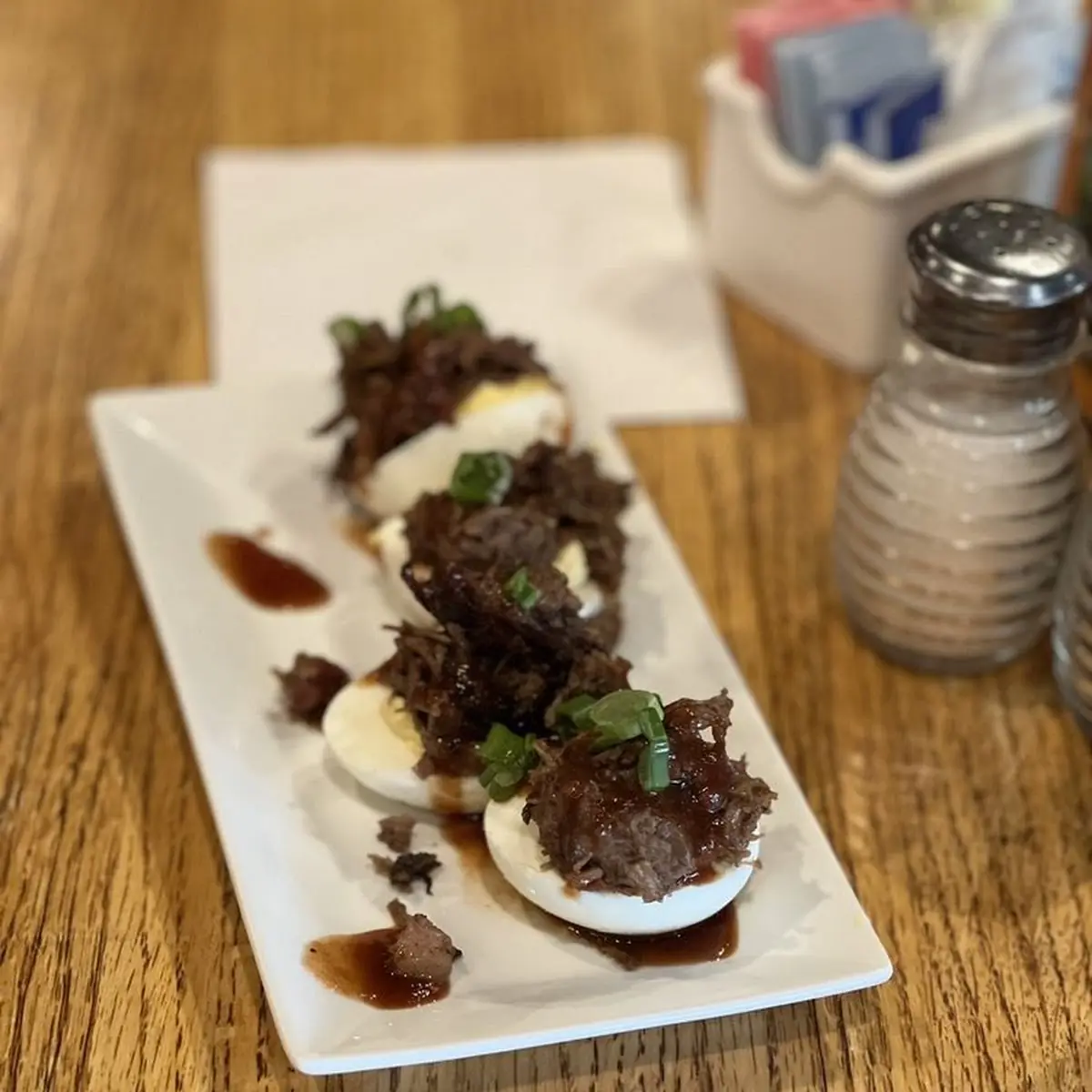 Deviled Eggs with Pulled Pork