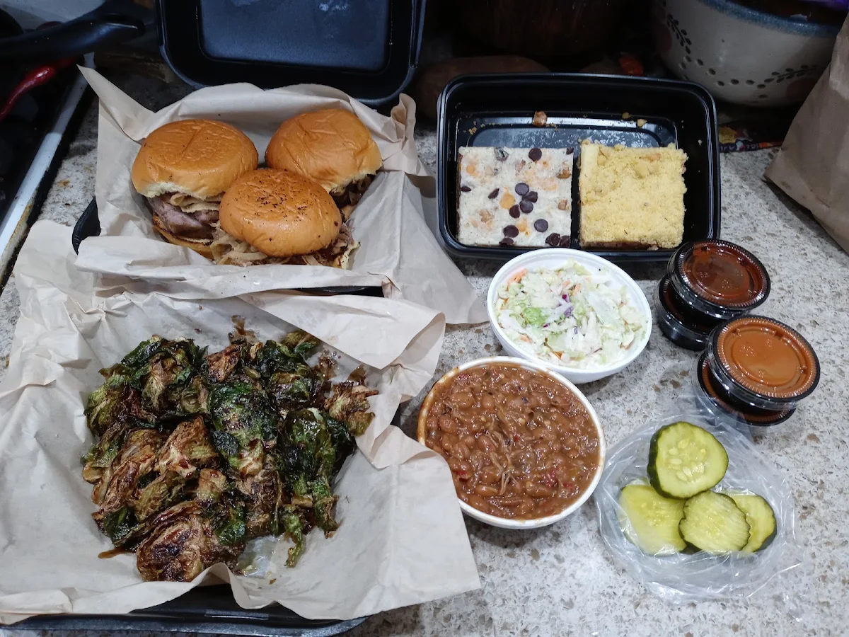 Sliders Brussels Sprouts Cole Slaw Baked Beans