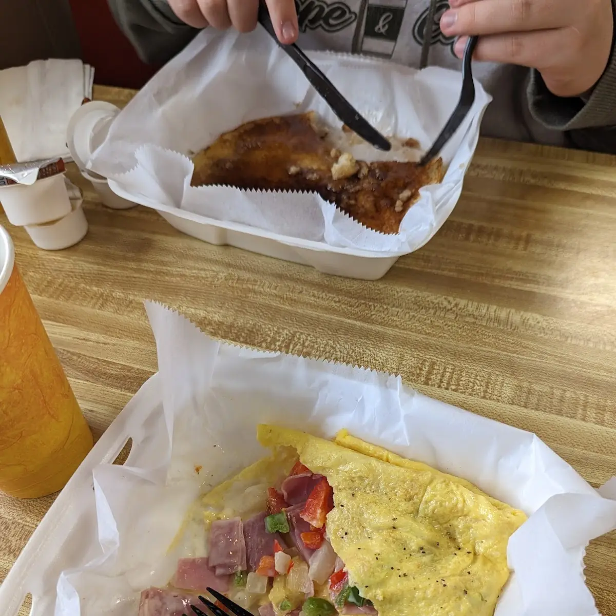 Western Omelette and Pancakes