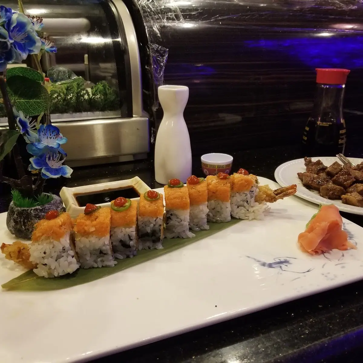 Red Dragon Roll and Steak