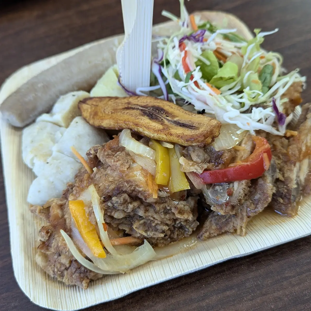 Jerk Pulled Pork Sub and Fries