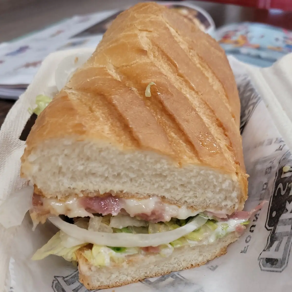 Ham & Swiss with Lettuce Mayo and Onion