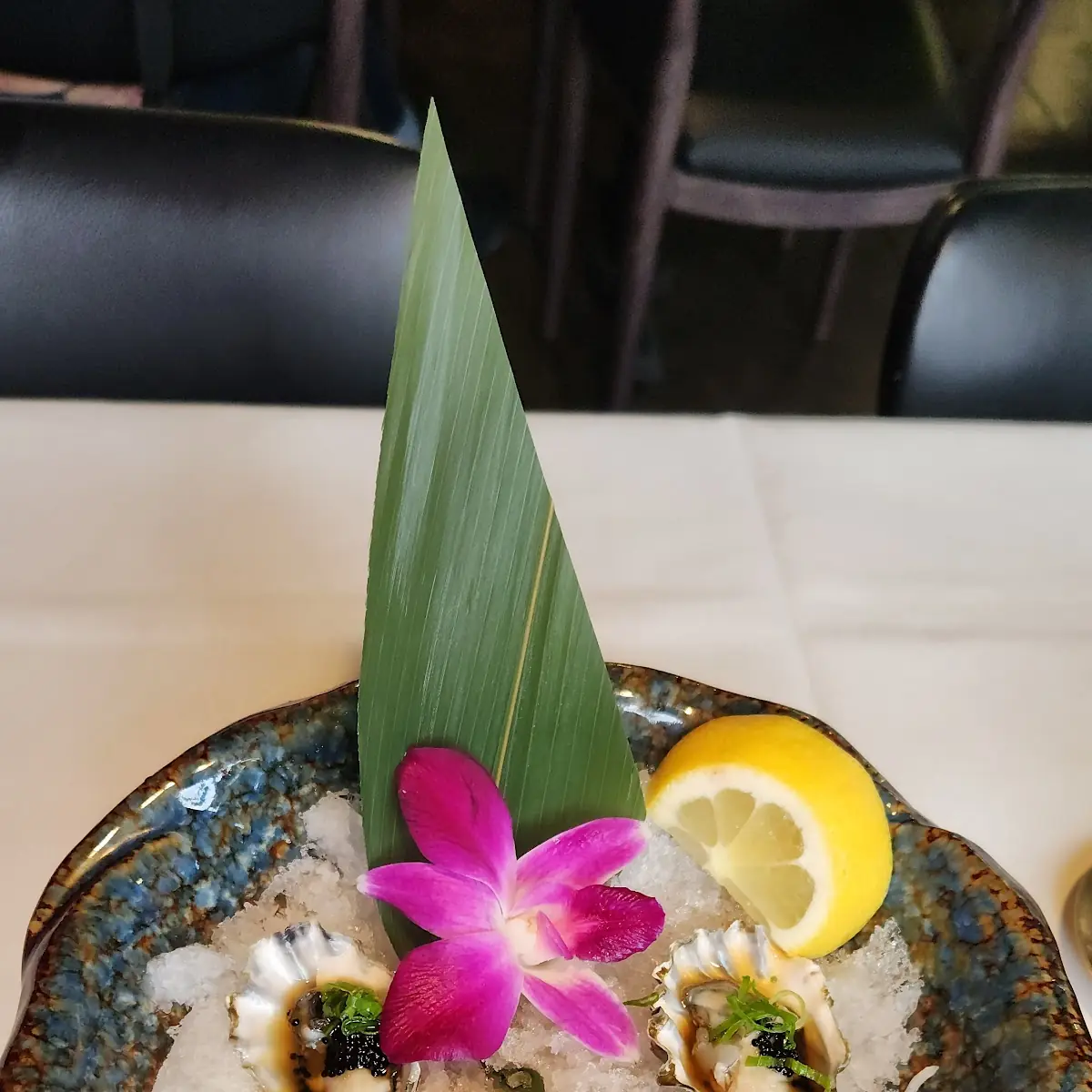 Oyster Half Shell with Uni Ikura Quail Egg 3pcs