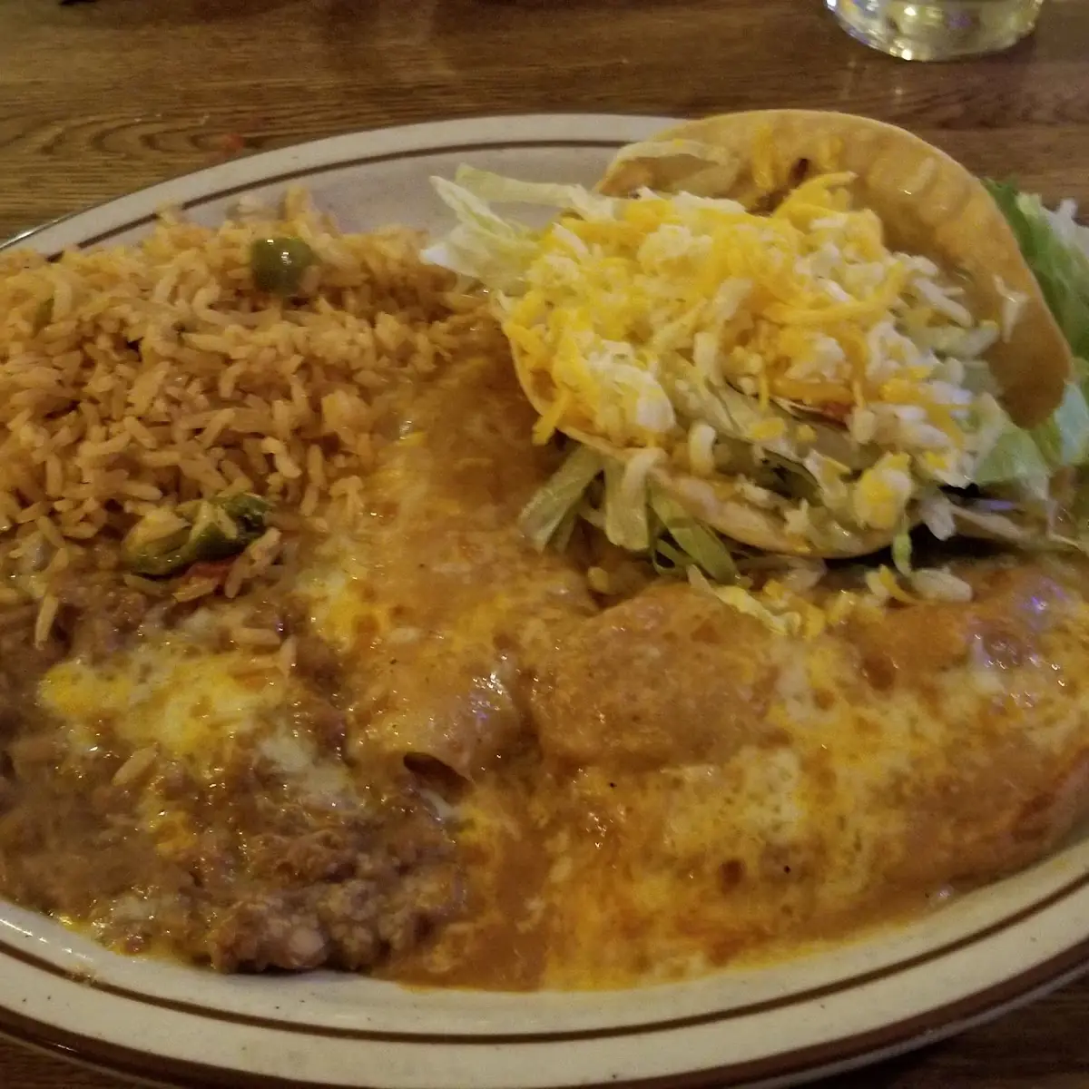 Chile Relleno with Hard Shell Taco Plate