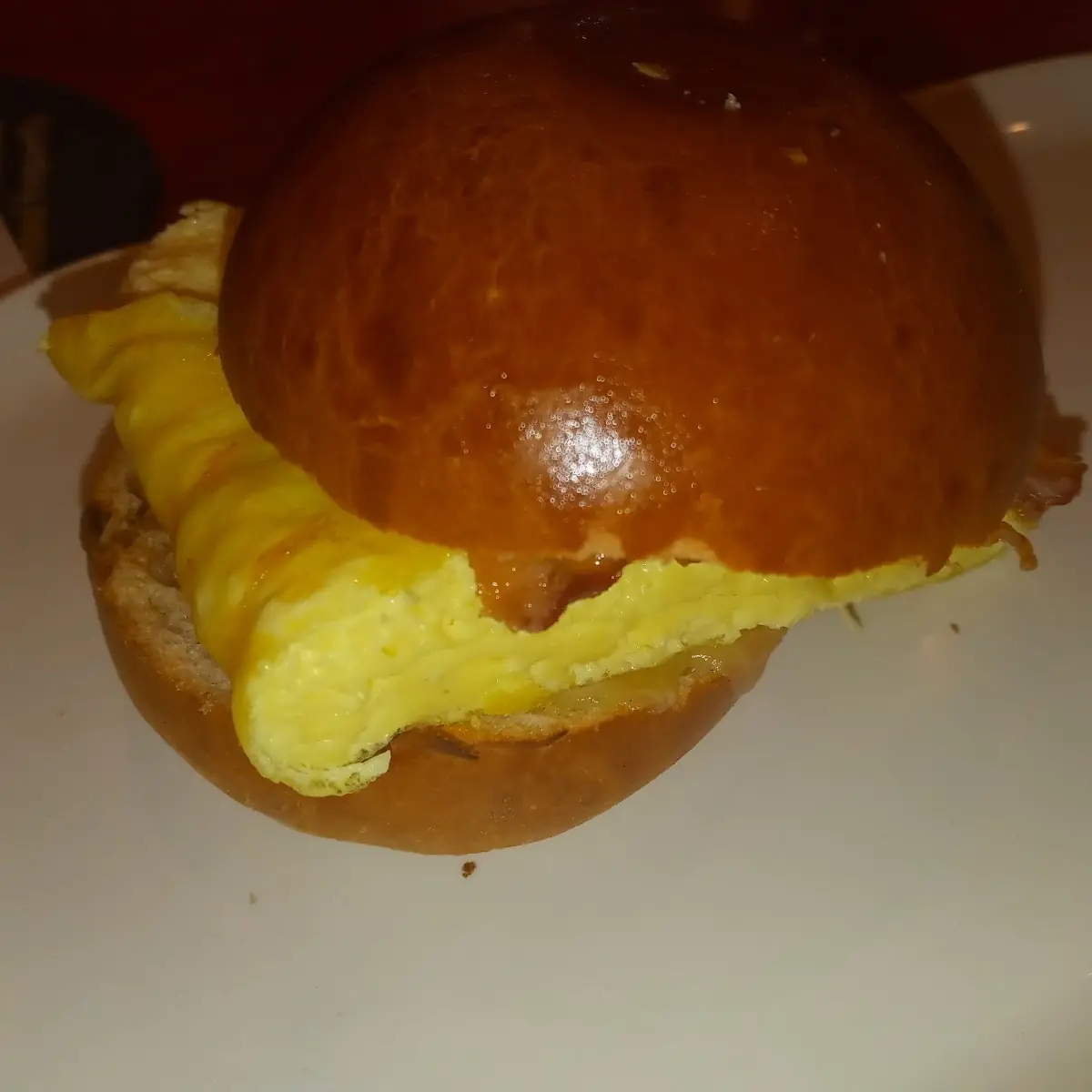 Bacon Egg Cheese Brioche Roll