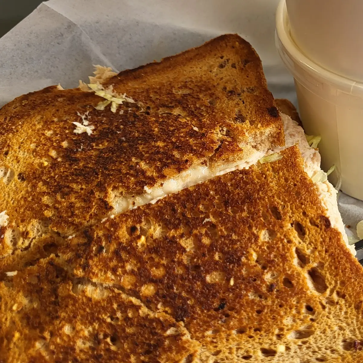 Tuna Melt on Gluten Free Bread