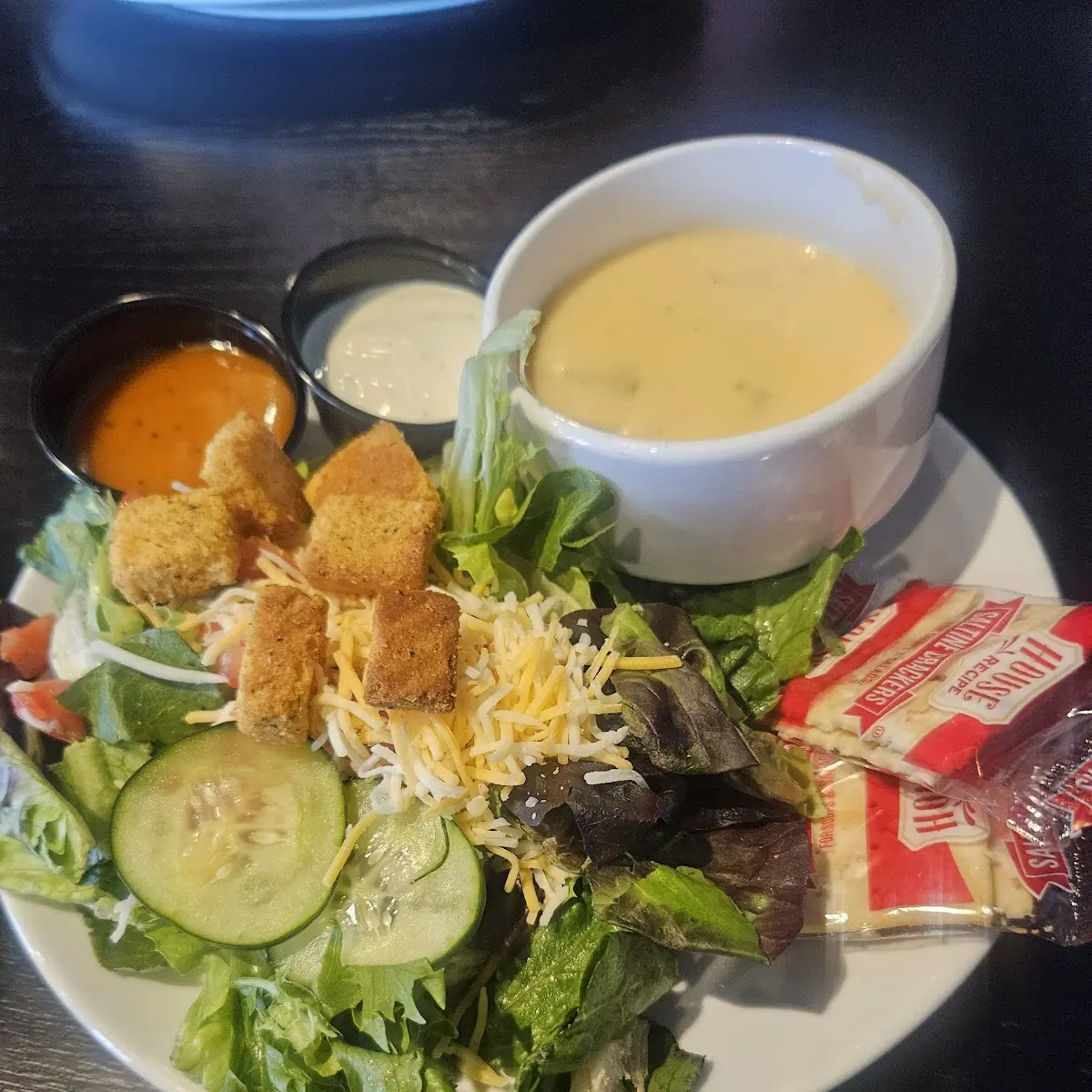 Potatoes Soup and Side Salad