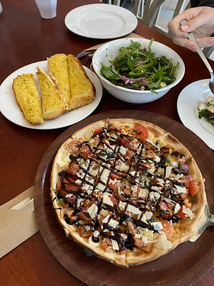 Garlic Bread and Salad, The Wood Oven - Nelson Bay