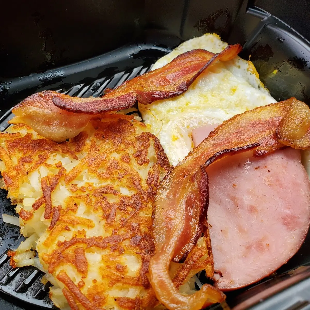 Bacon Eggs and Hash Browns