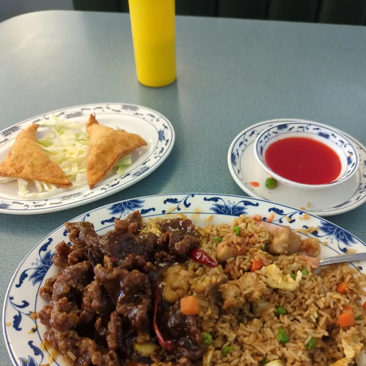 Pekin Beef w Chicken Fried Rice