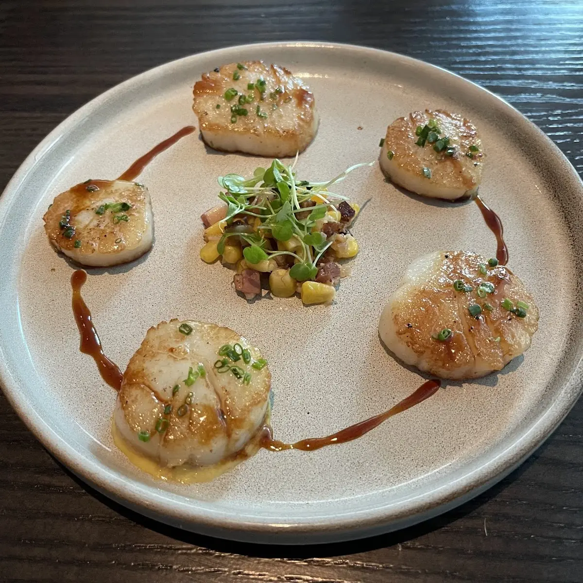 Pan Seared Scallops with Corn