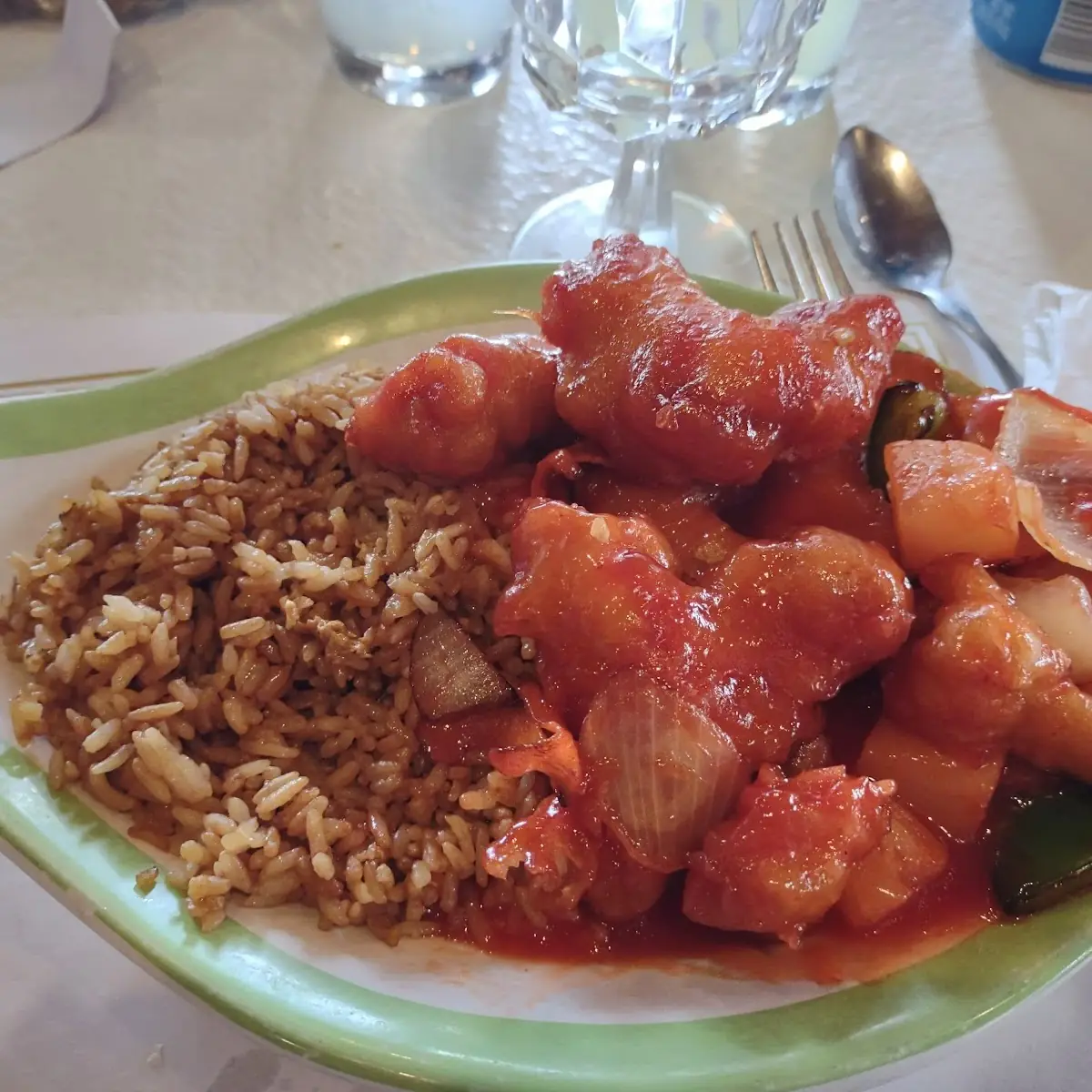 Sweet Sour Chicken with Fried Rice