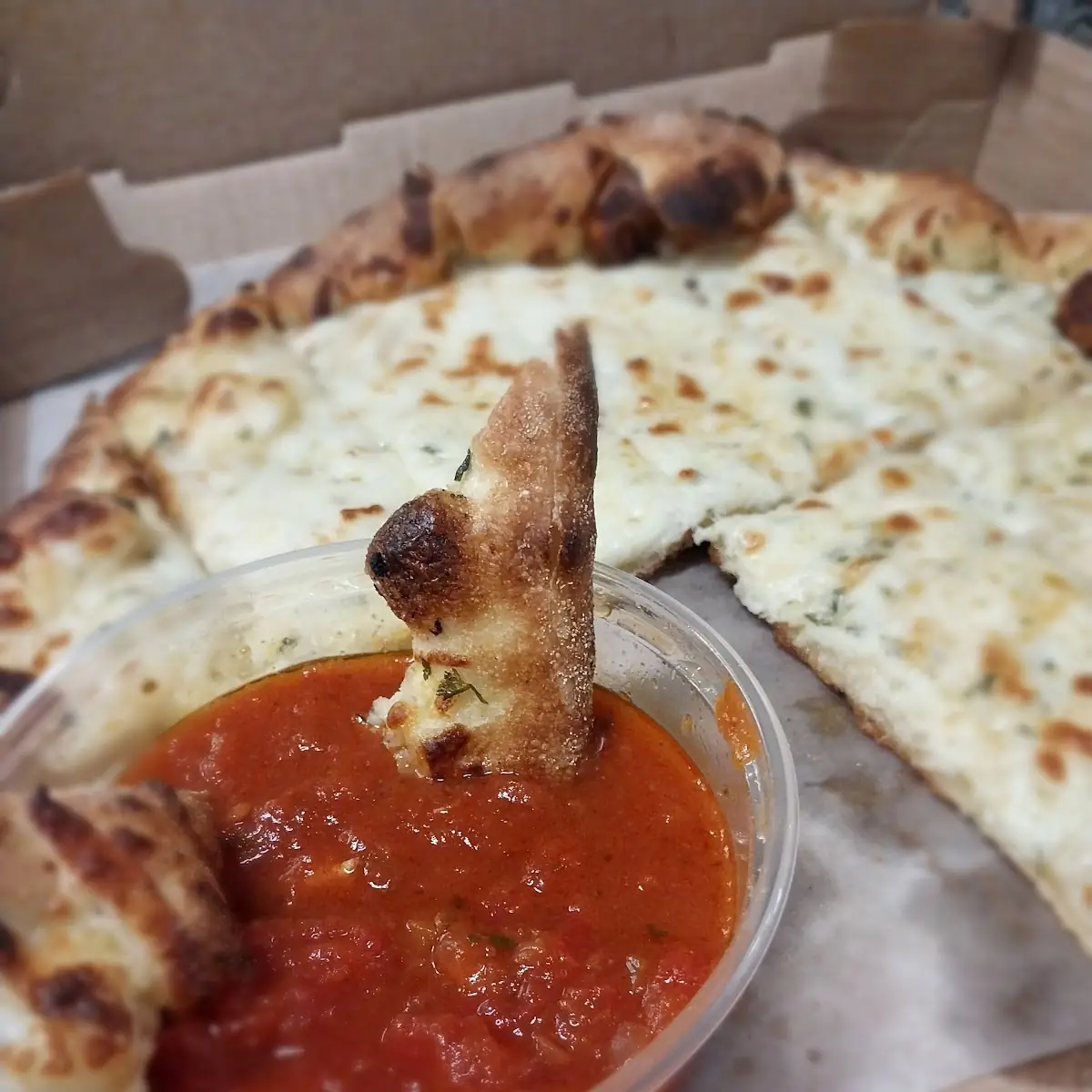 Garlic Bread Pizza with Mozzarella Cheese