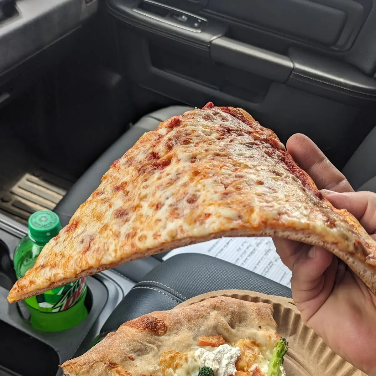 Broccoli Ricotta Cheese Pizza Sliced Tomatoes