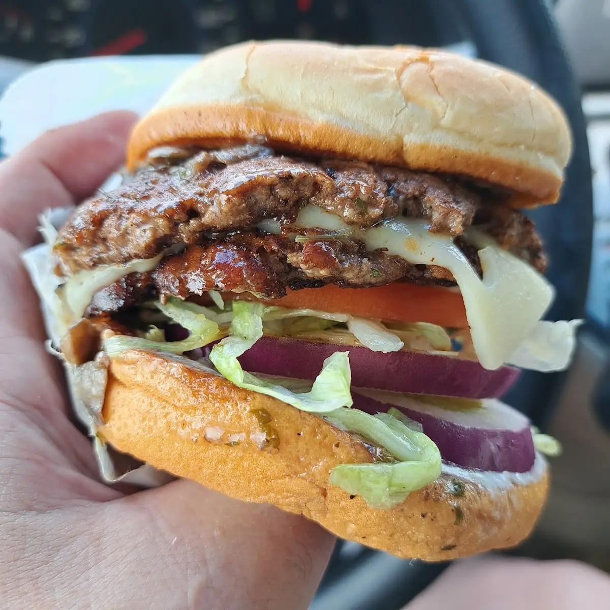Mushroom Swiss Double Cheeseburger